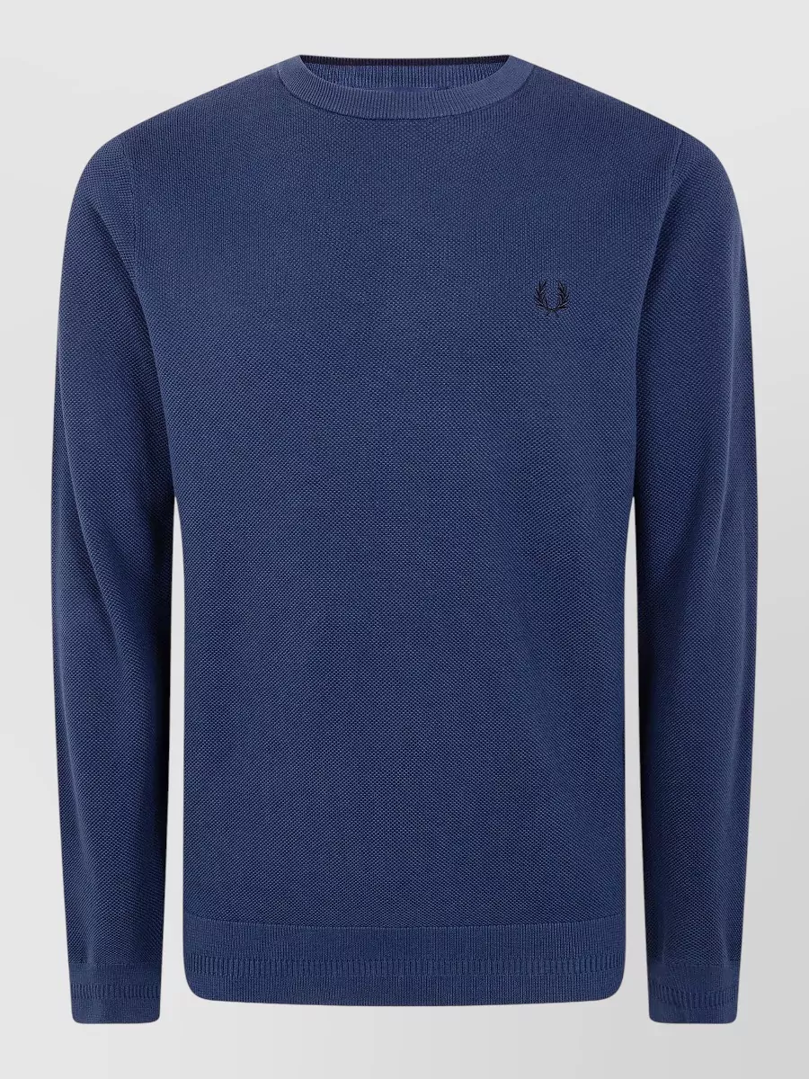 Fred Perry piqué knit jumper