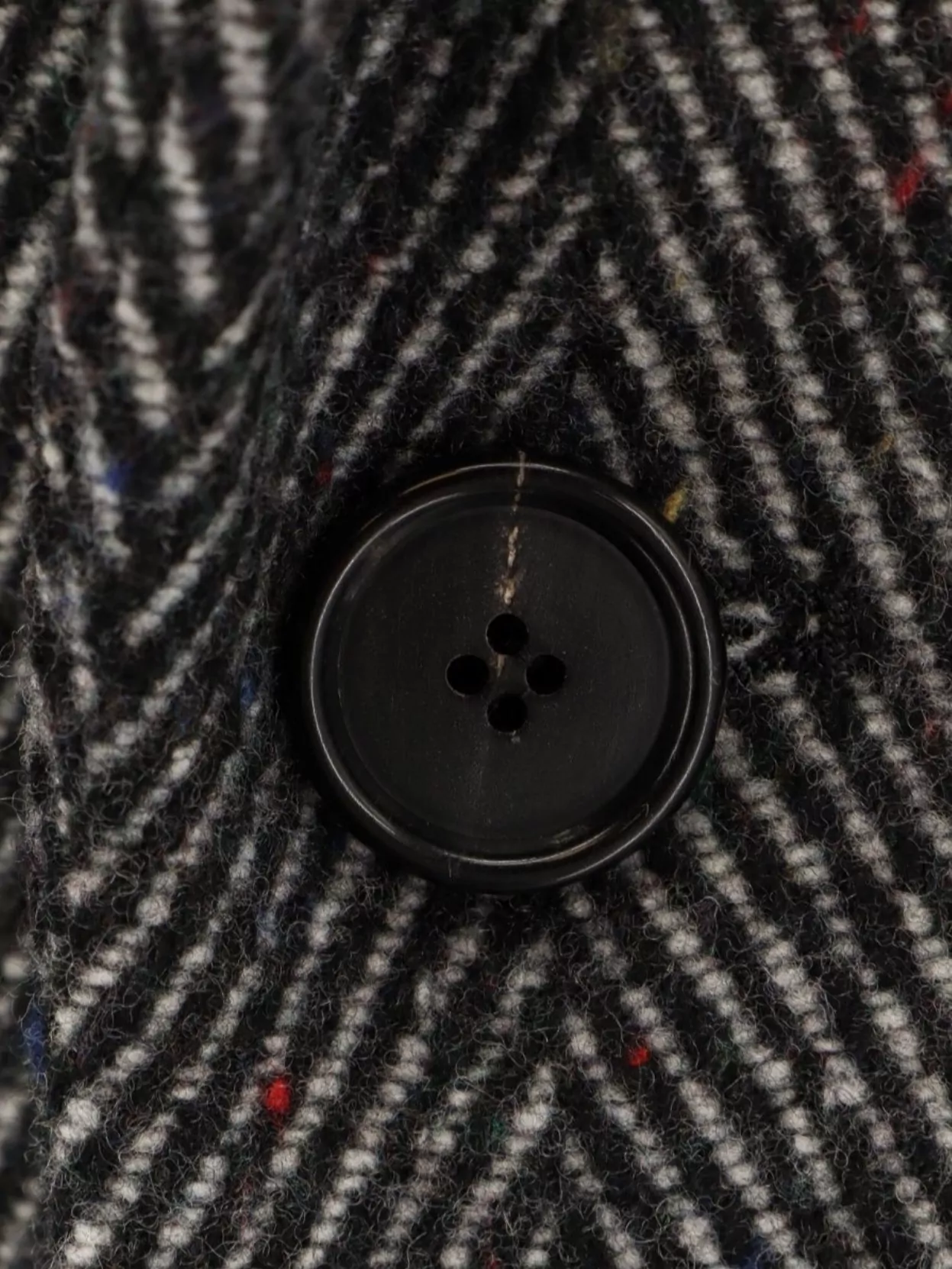 Givenchy Wool Blend Coat Herringbone Motif