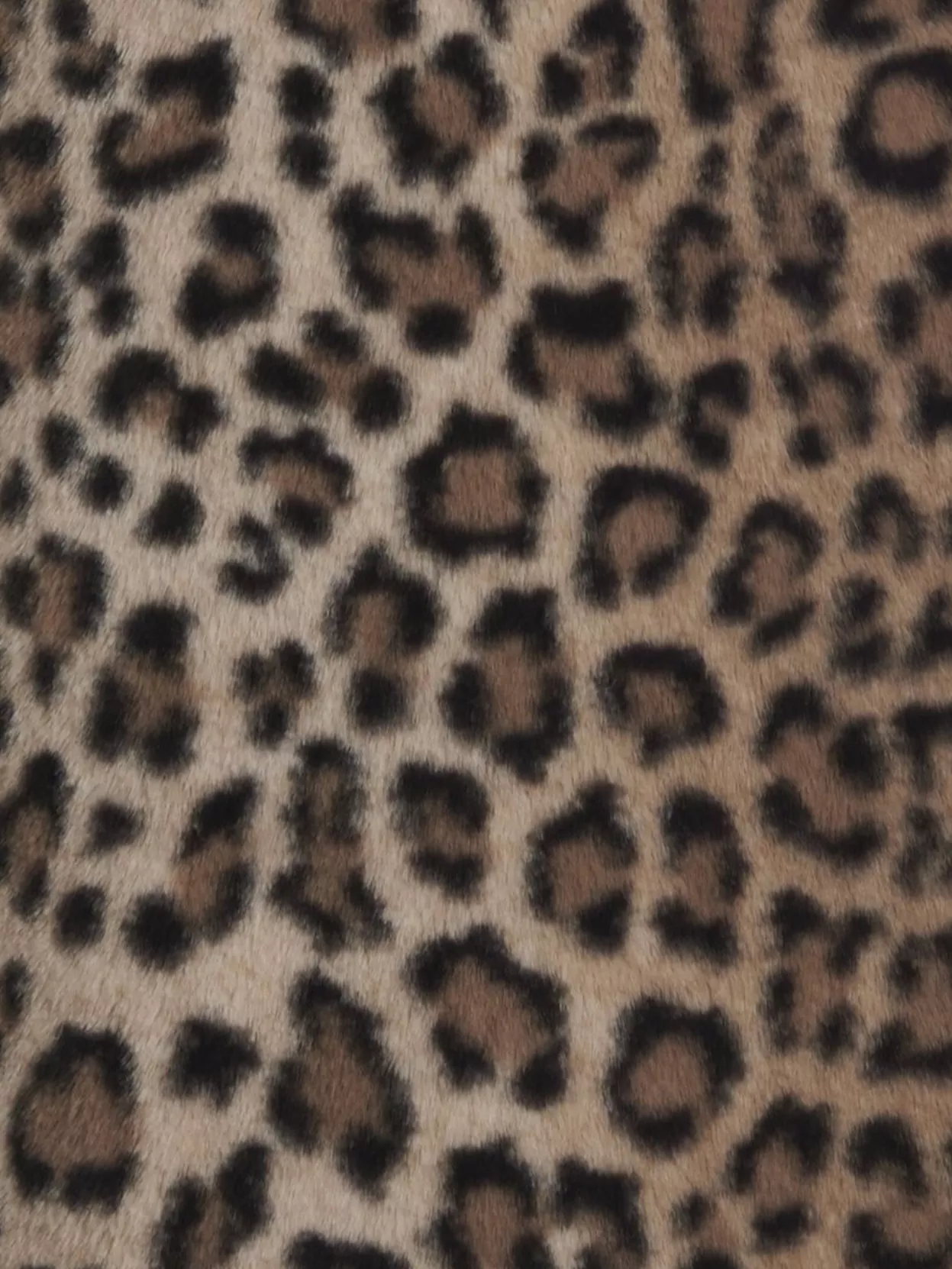 Le Twins Animal Print Faux Fur Mini Skirt