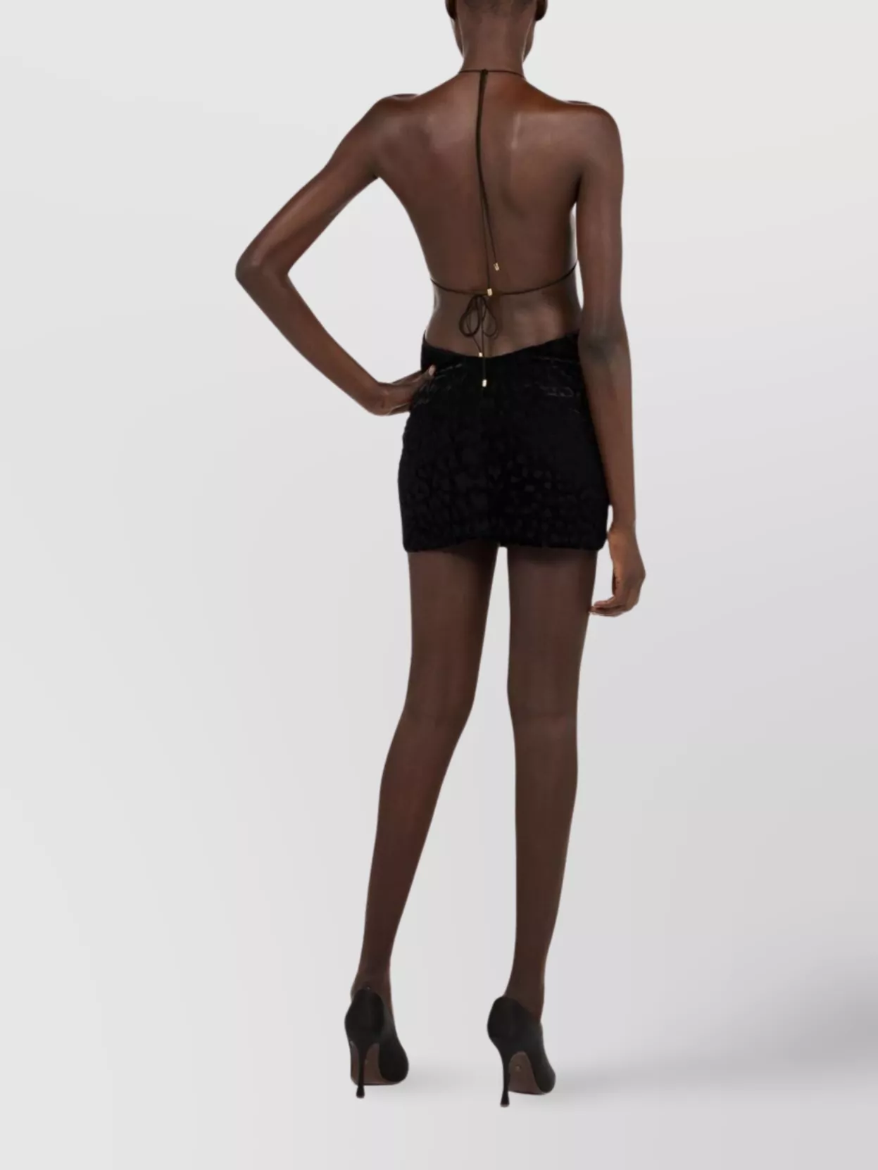 Roberto Cavalli Halter Neck Mini Dress With Tassel Detail