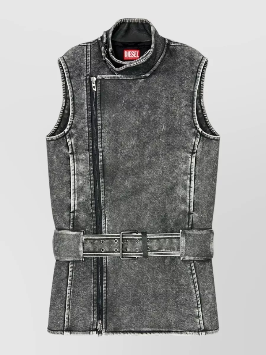Diesel Belted sleeveless mini dress