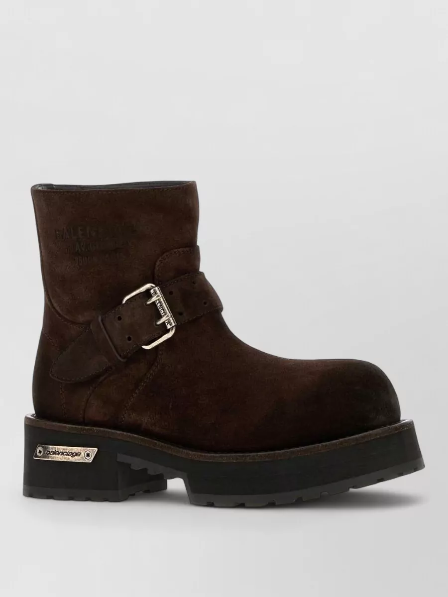 Balenciaga leather suede ankle boots