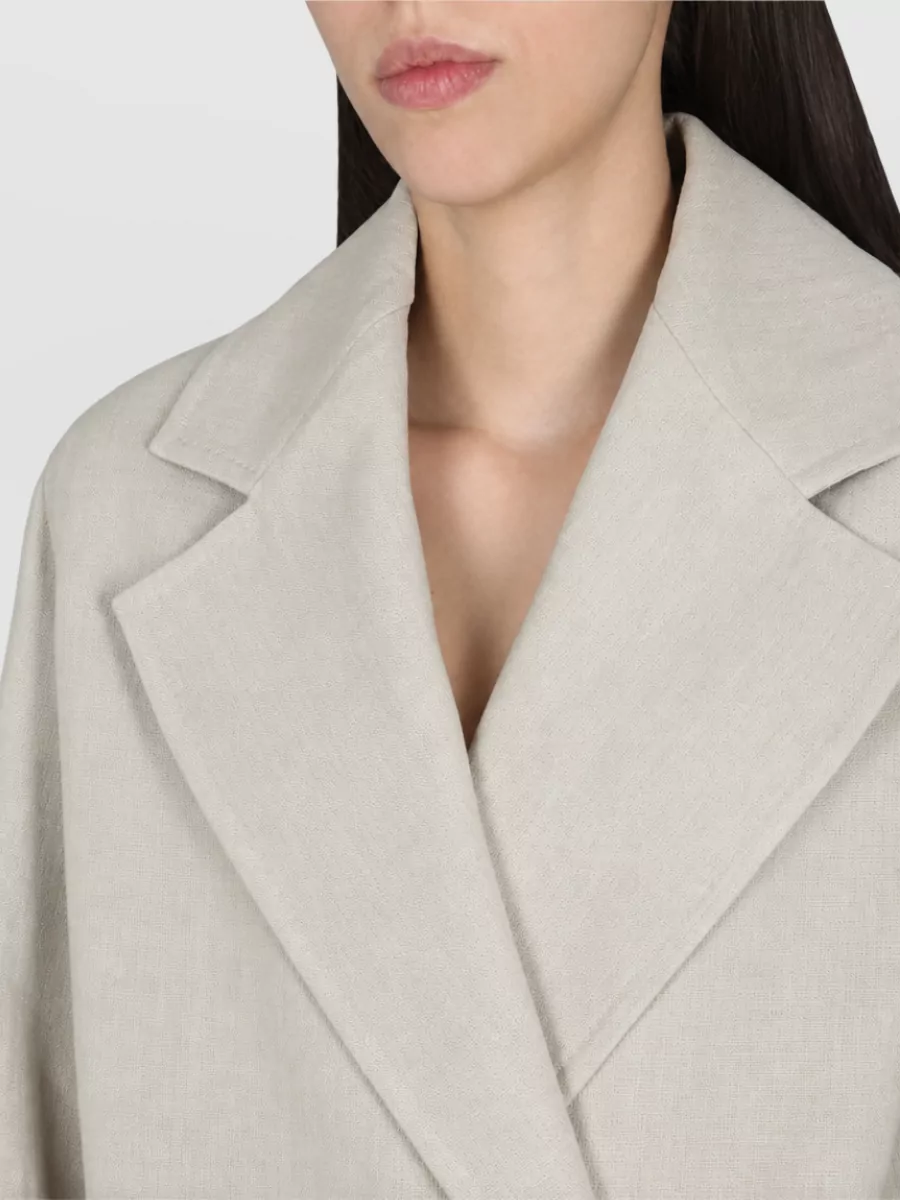 Max Mara Linen Single Breasted Coat