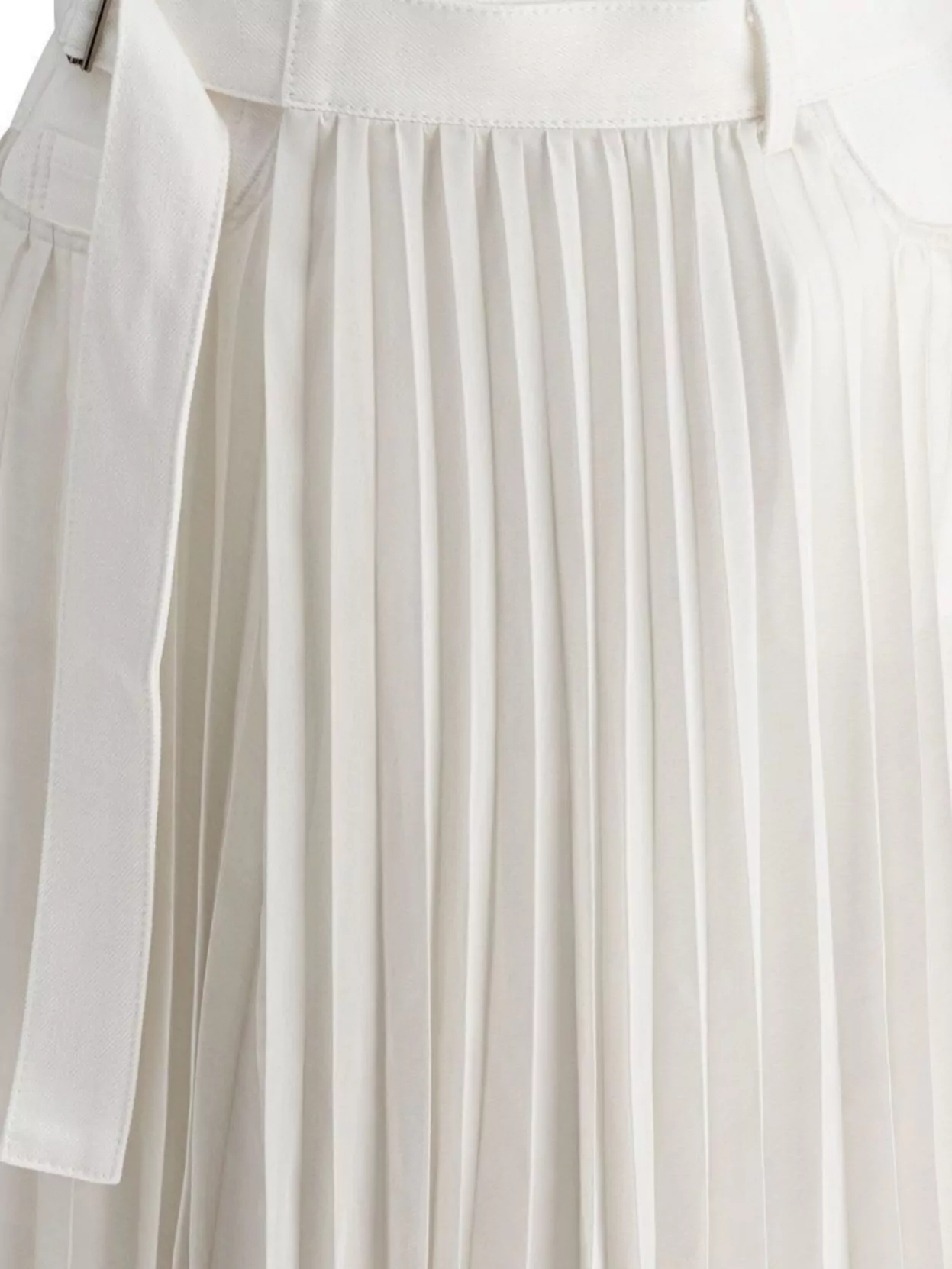 Sacai Pleated Skirt With Belt Loops And Front Pockets