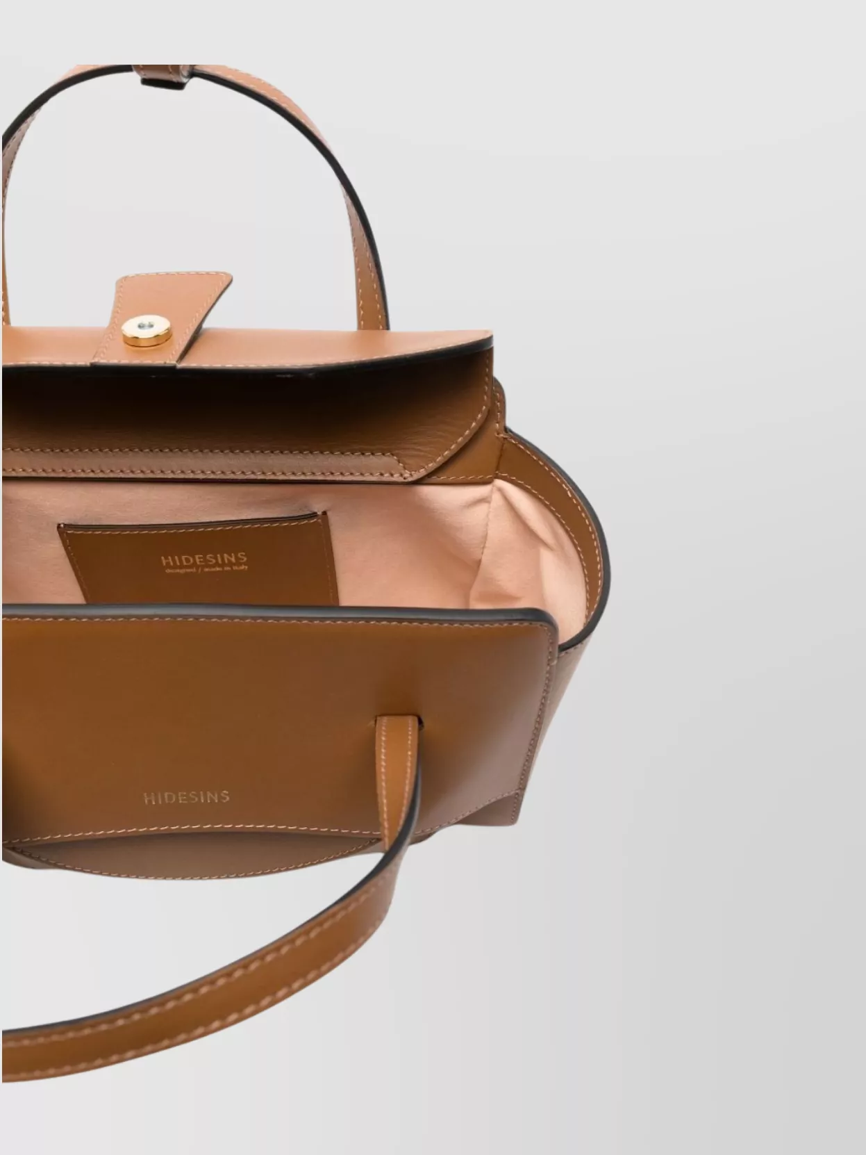 Hidesins Small Leather Tote Bag Flap