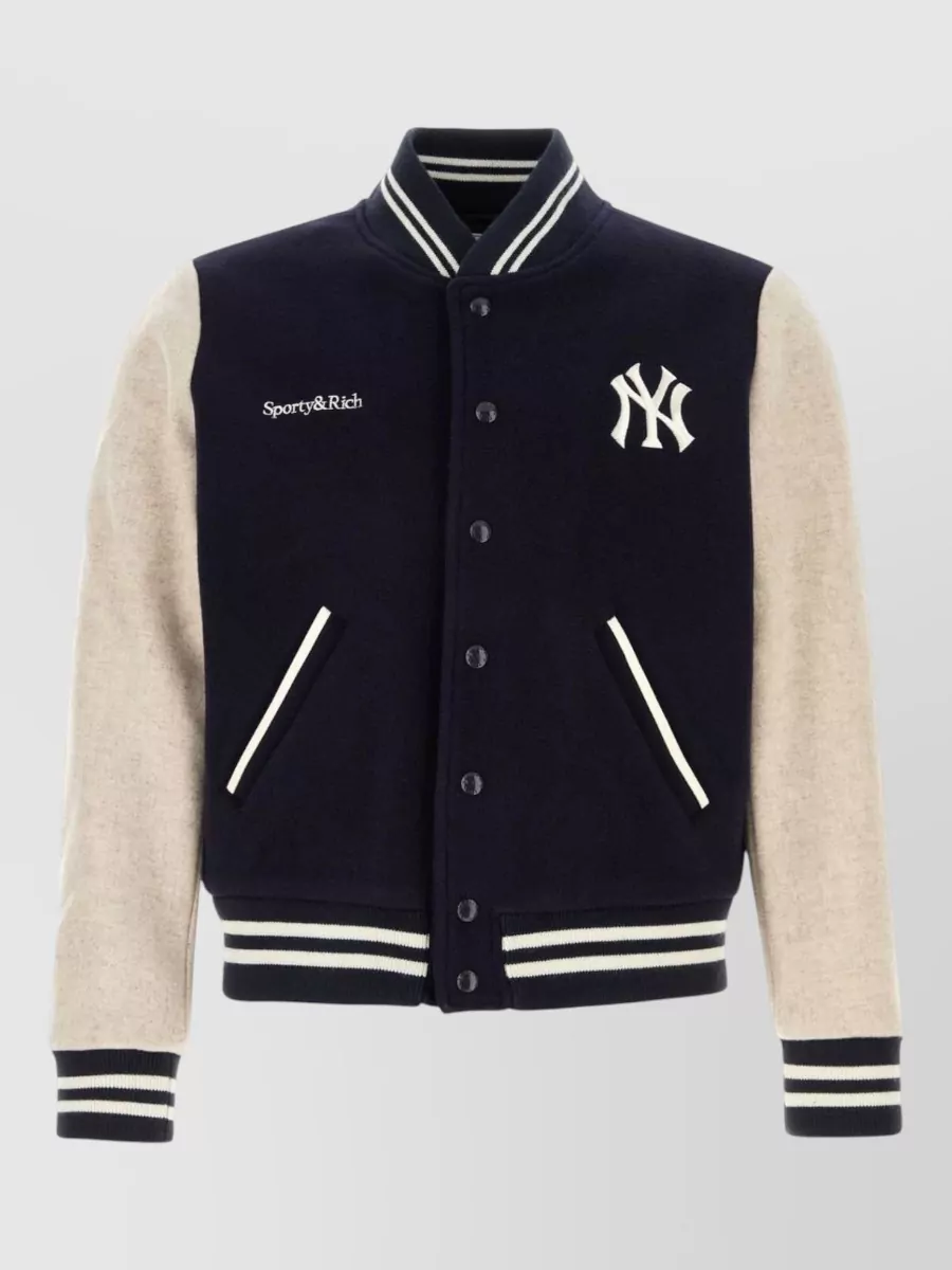 Sporty & Rich wool bomber jacket