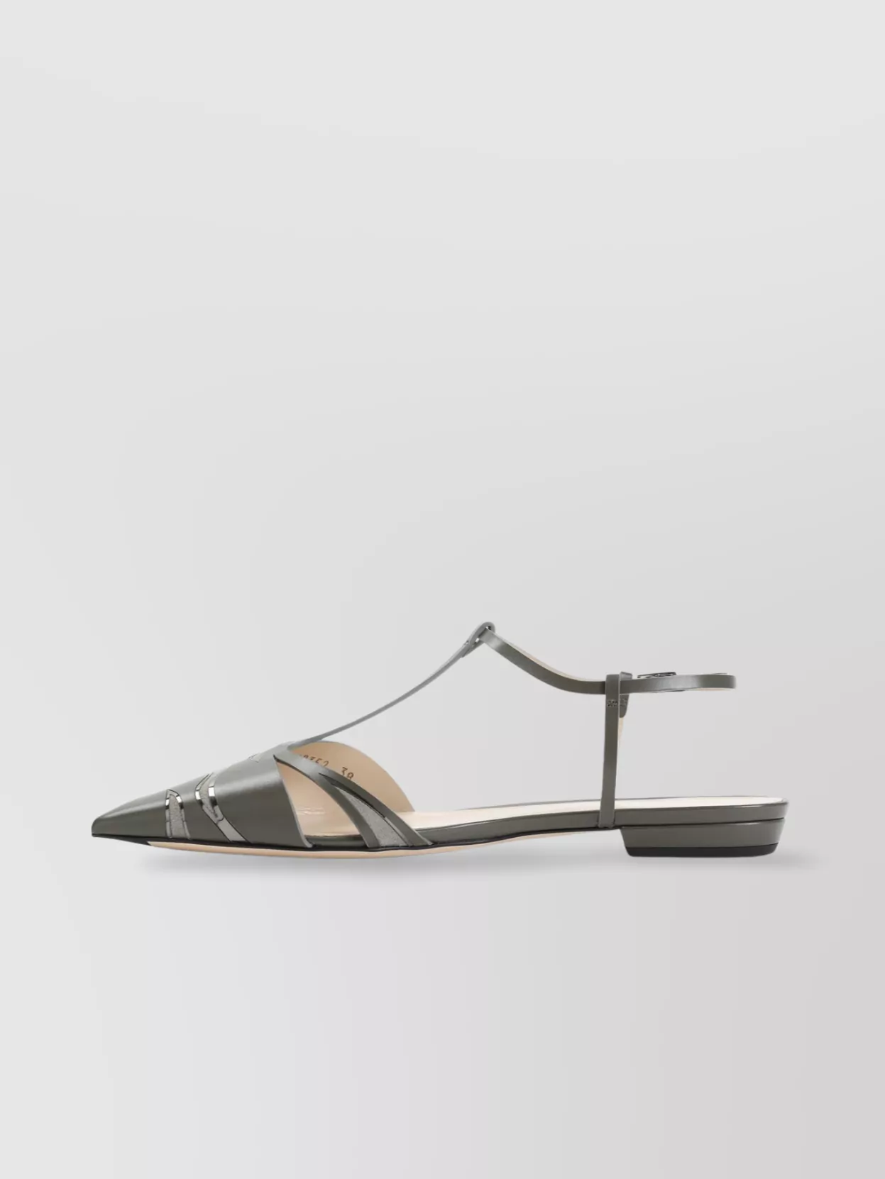 Giorgio Armani Pointed Leather Ballet Flats
