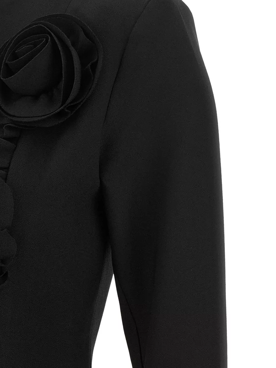 Rotate Birger Christensen Asymmetric Ruffled Crepe Mini Dress