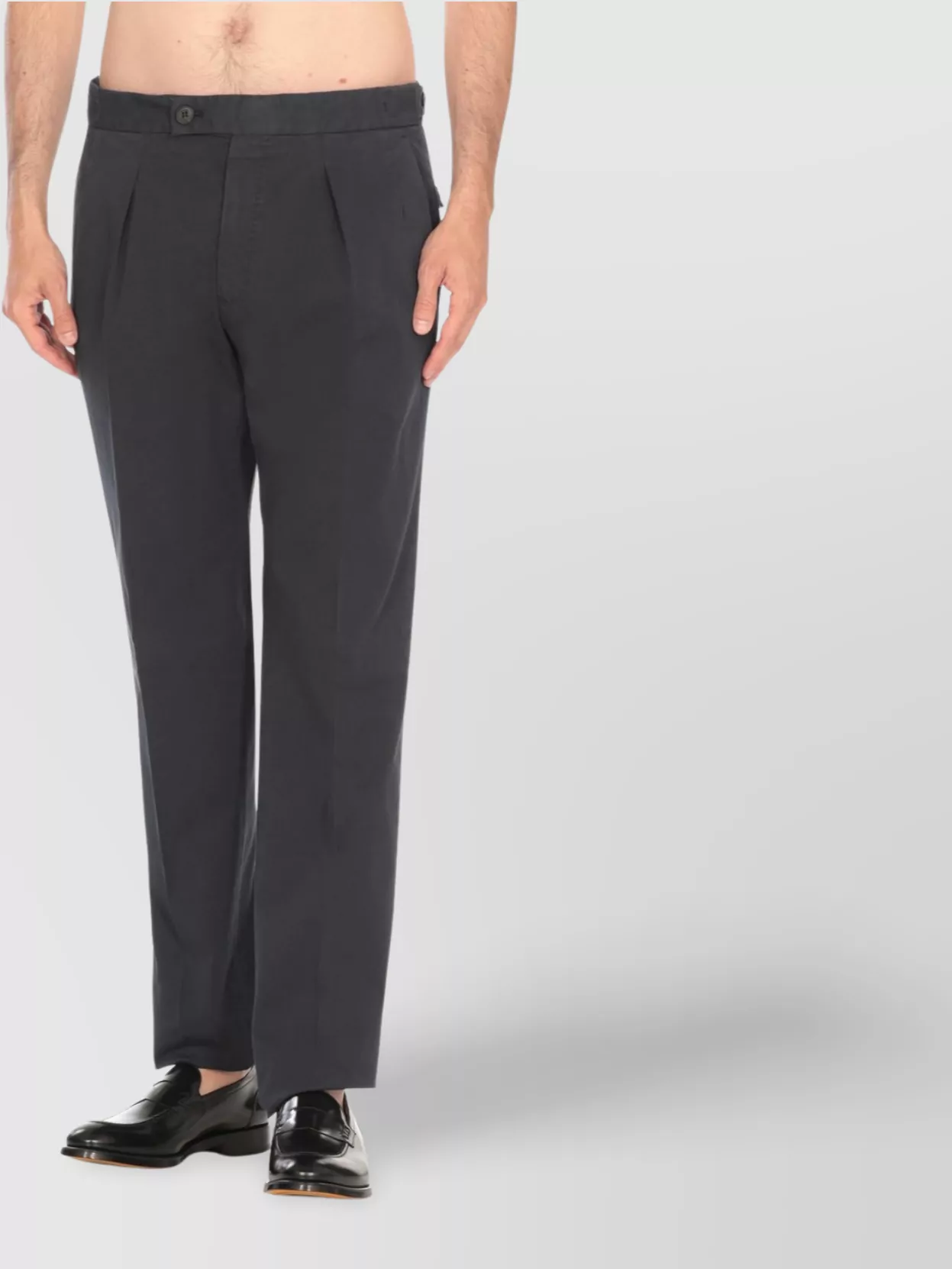 Incotex Straight Cotton Trousers With Pockets In Blue