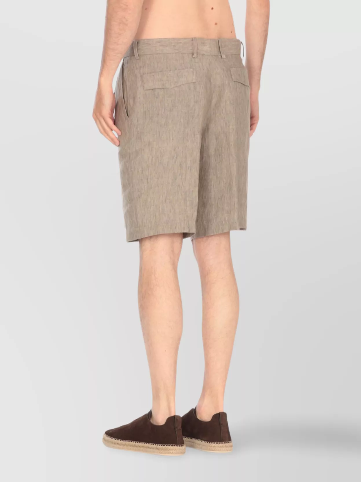 Zegna Straight Linen Bermuda Shorts