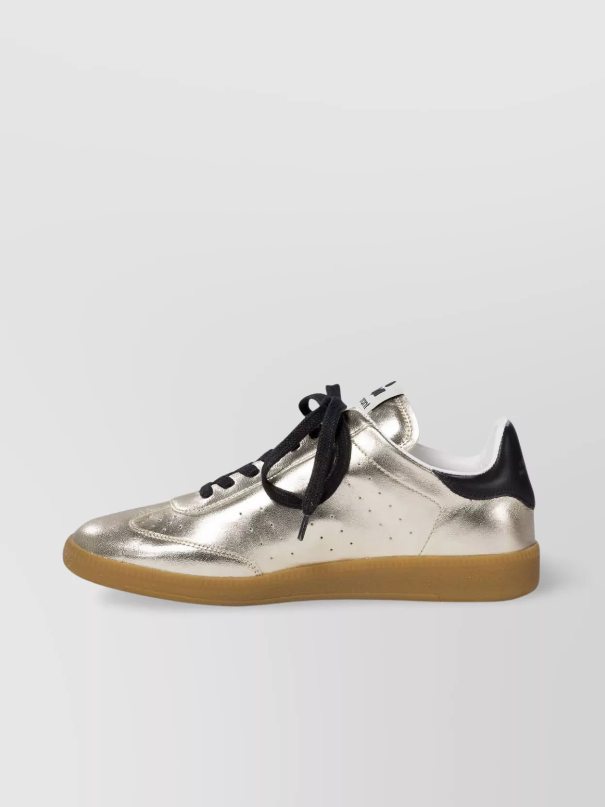 Isabel Marant Low-Top Metallic Finish Rubber Sole Sneakers
