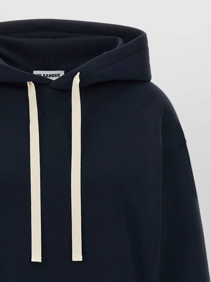 Jil Sander Cotton Logo Print Hoodie