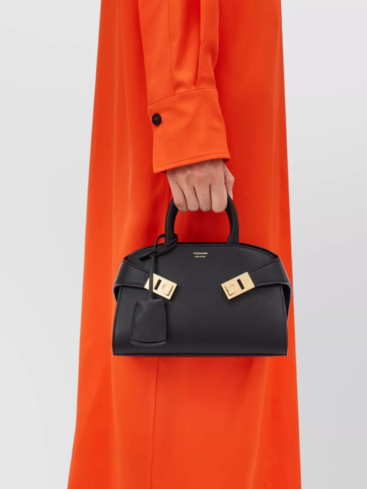 Ferragamo Mini Clutch Embellished Gancini Buckles