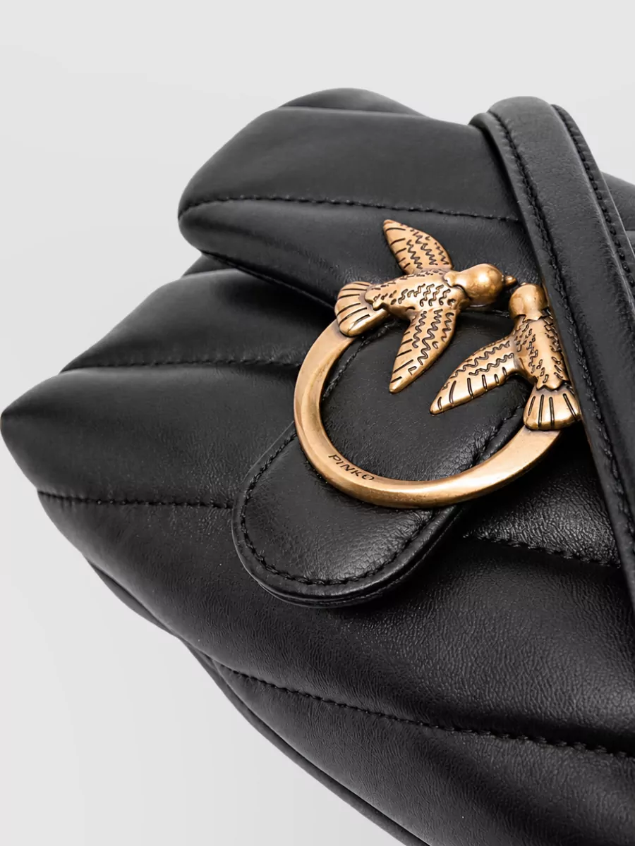 Pinko Love Bag Puff Leather Clutch Bag