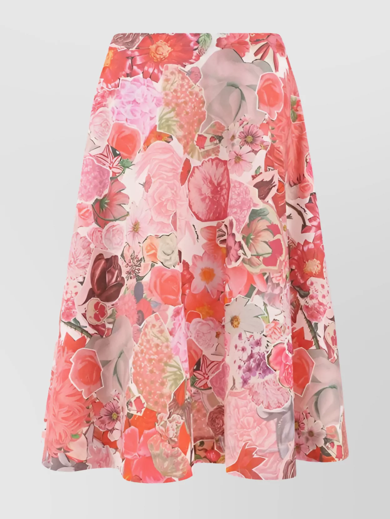 Shop Marni Floral Print Cotton A-line Midi Skirt
