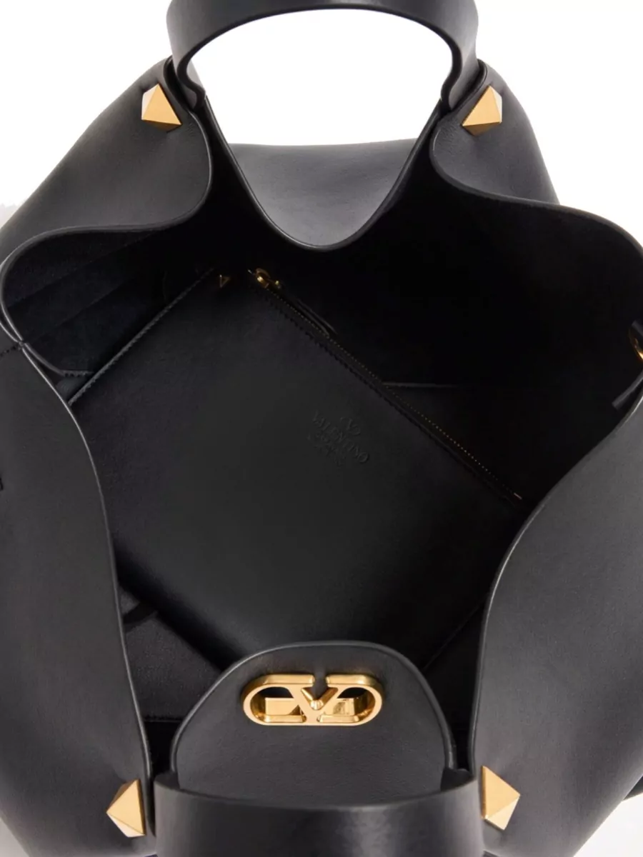 Valentino Garavani Vlogo Signature Large Leather Tote Bag