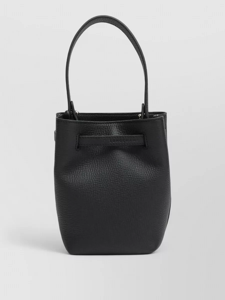 Longchamp leather bucket bag