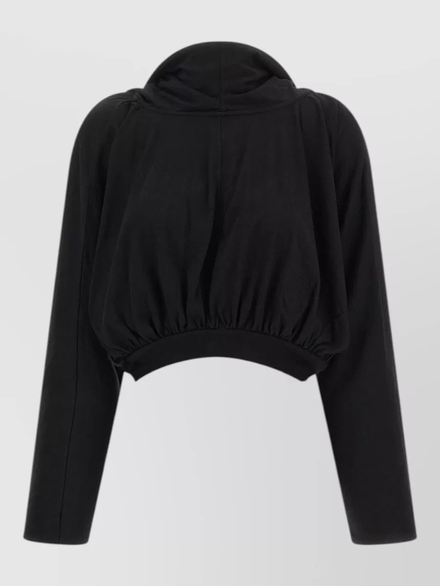 Rick Owens Drkshdw cotton cropped hooded jacket