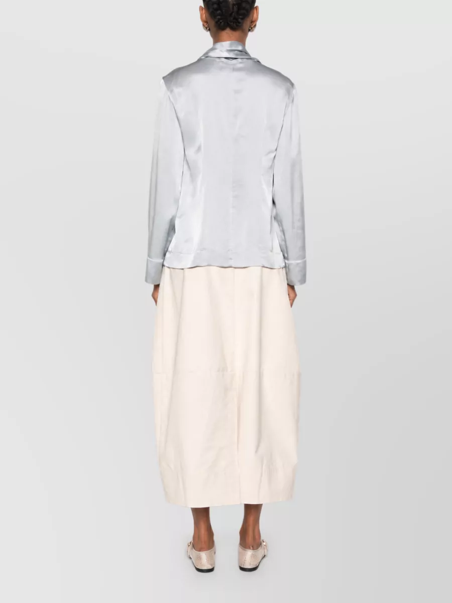 Forte Forte Silk V-Neck Tie-Neck Blouse
