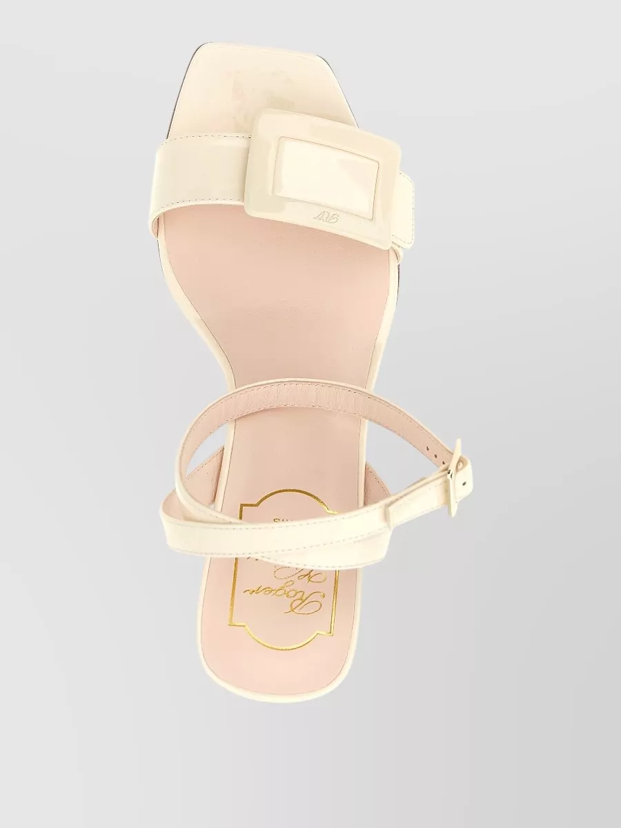 Roger Vivier Leather Belle Vivier Wedge Sandals