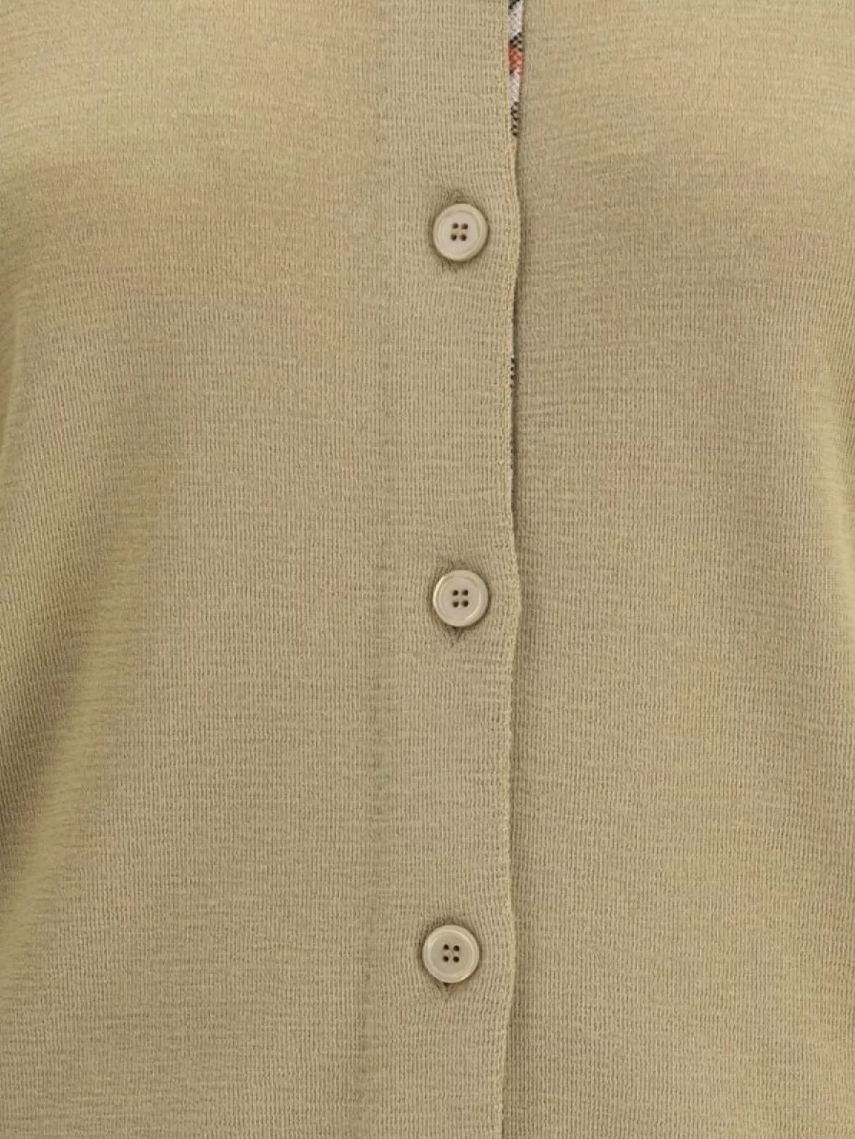 Burberry Structured Wool Cardigan Check Pattern