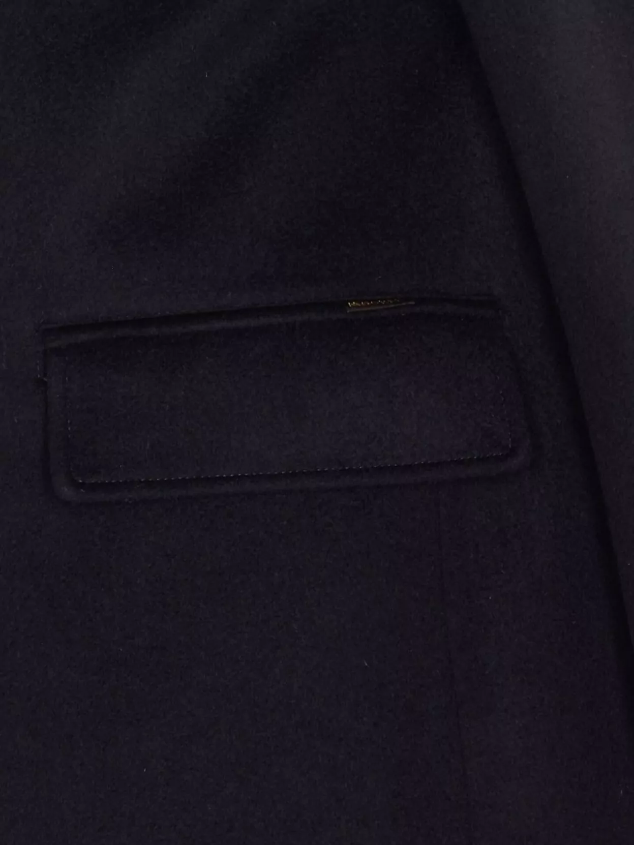 Moorer Tailored Long Jacket Flap Pockets In Black