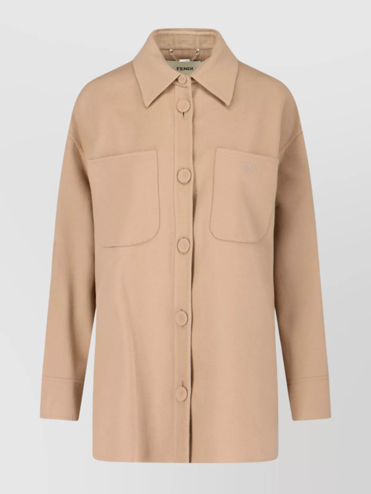 Fendi Relaxed Fit Jacket With Belt And Pockets