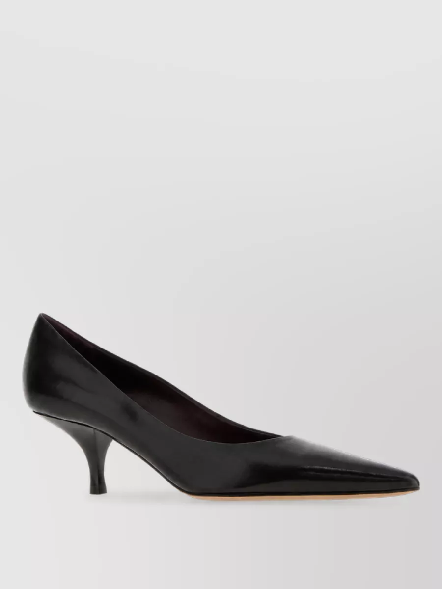 The Row leather ballerina pumps