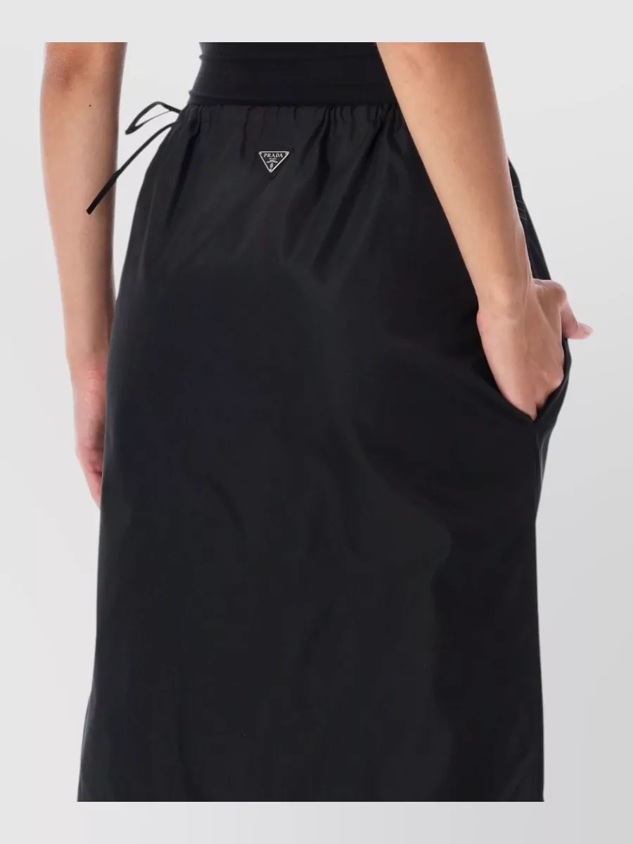 Prada Re-Nylon Pleated Midi Skirt