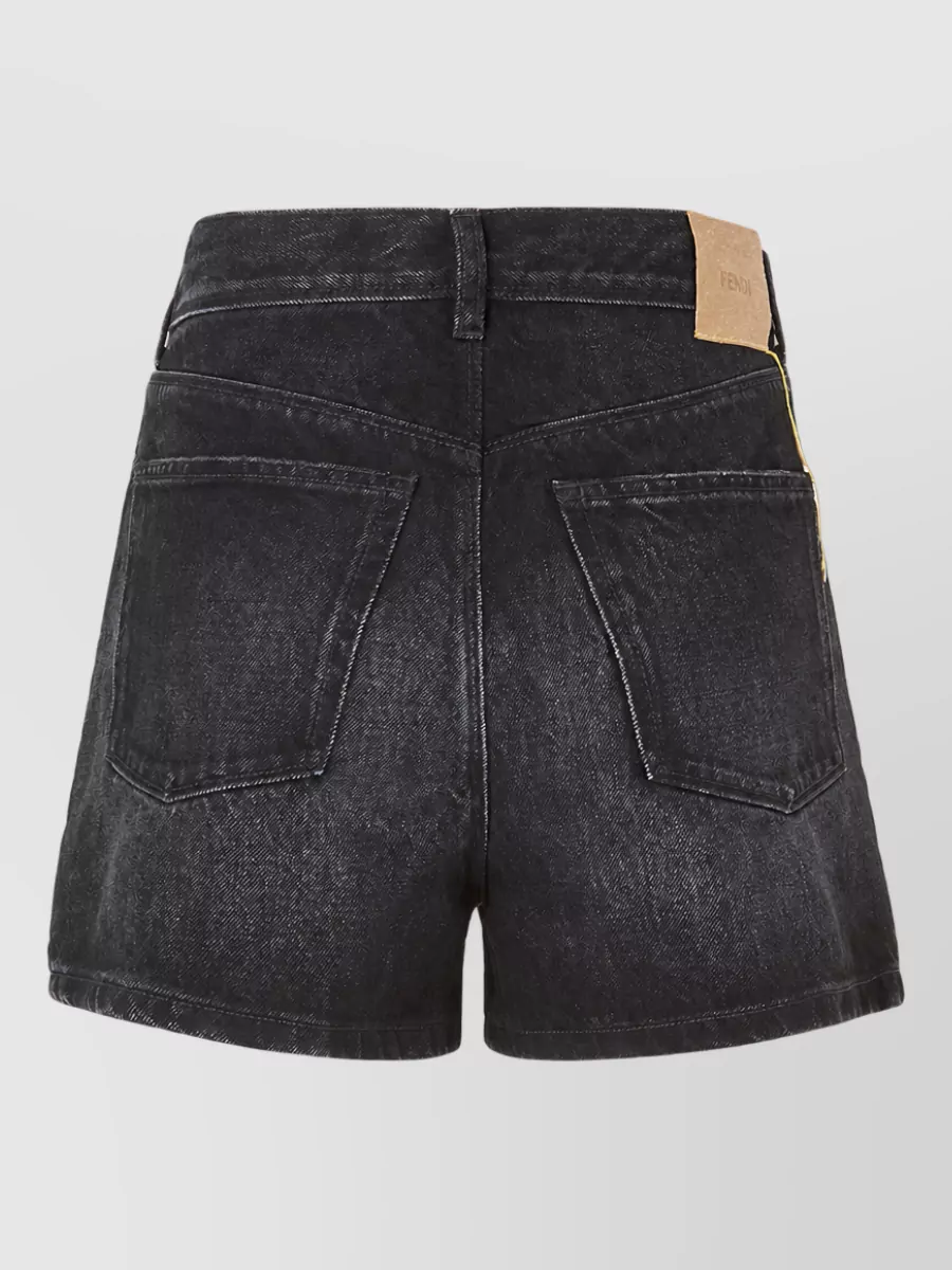 Fendi Denim Slim-Fit Shorts