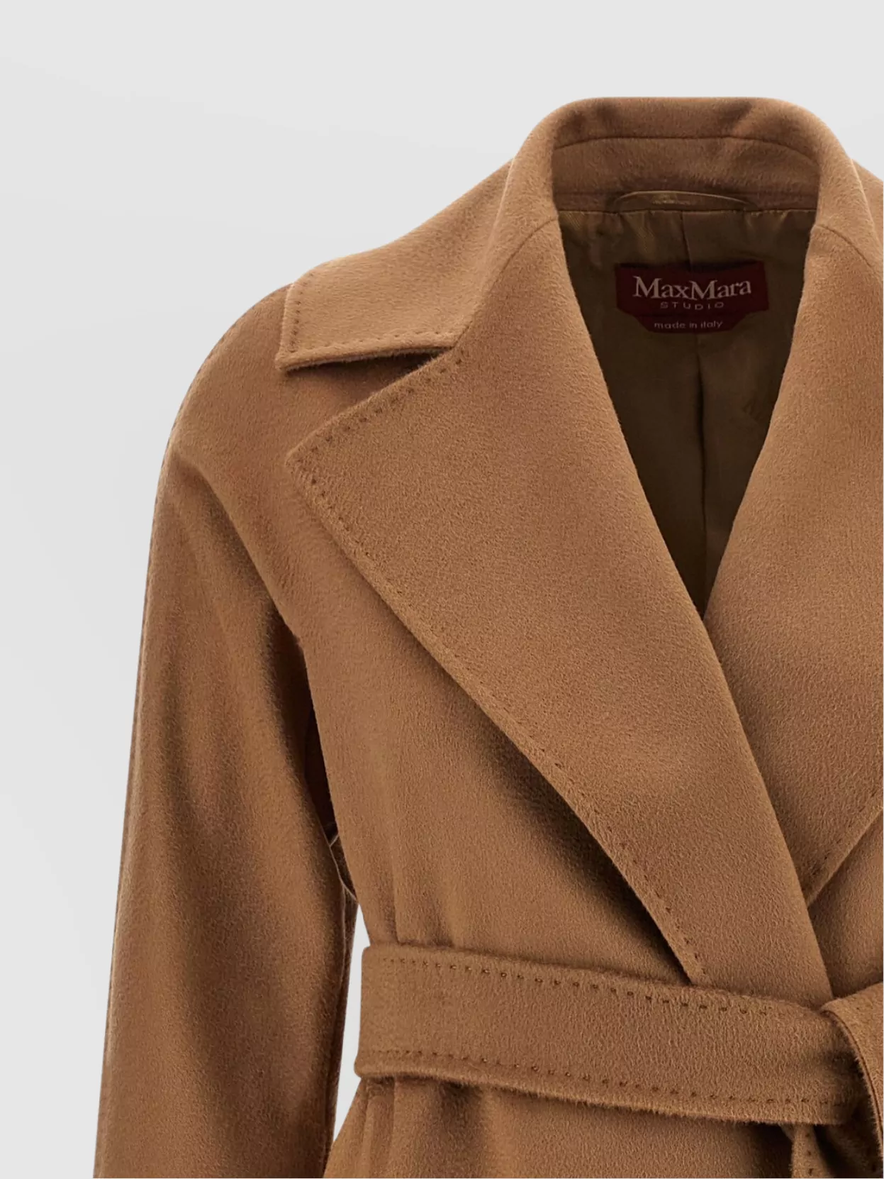 S Max Mara Waist Belted Coat Long Sleeves