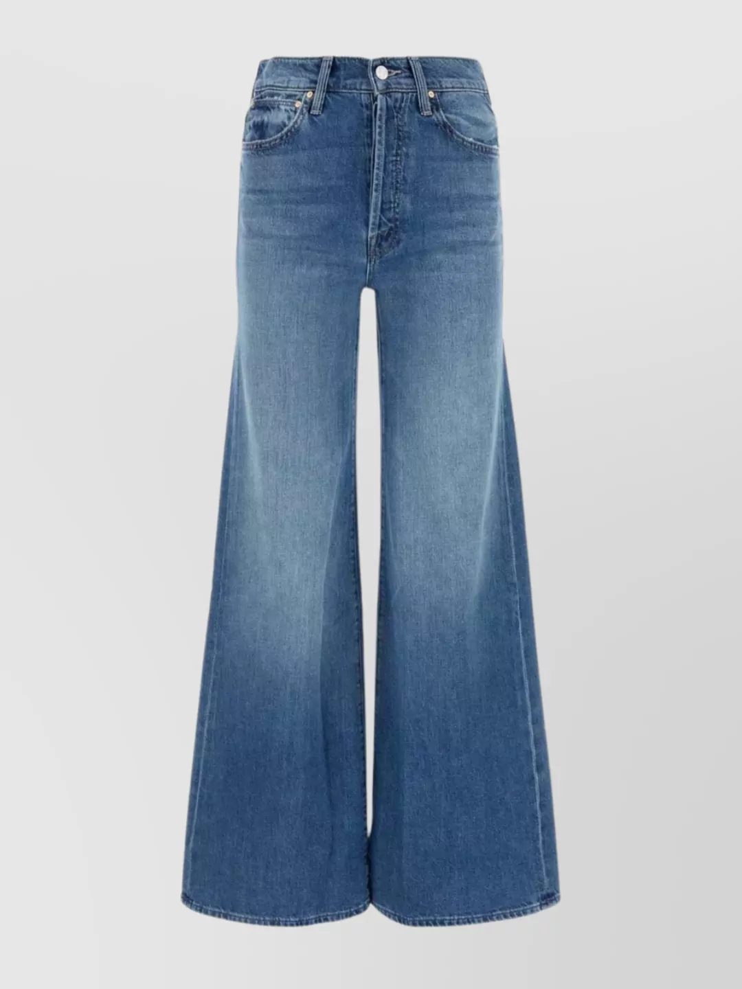 Shop Mother Wide Leg High Waist Denim Jeans