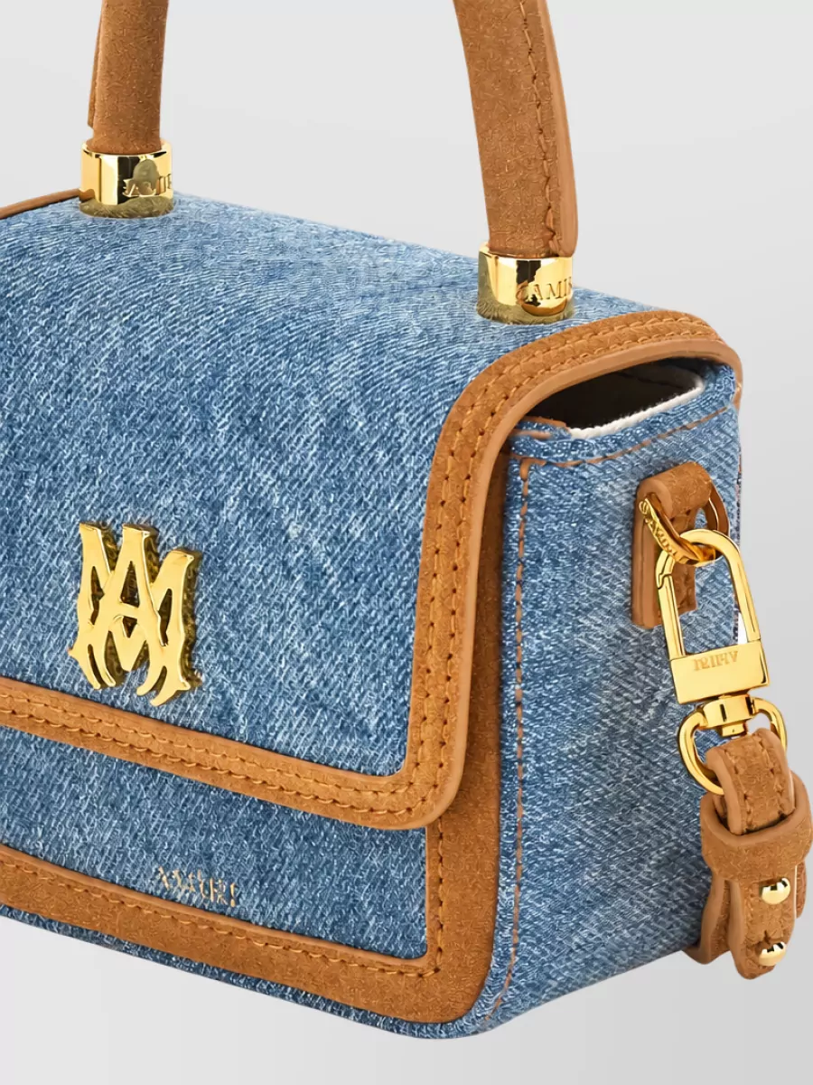 Amiri Denim Suede Mini Bag