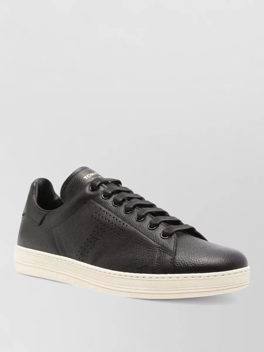 Tom Ford Grain Leather Low-Top Sneakers