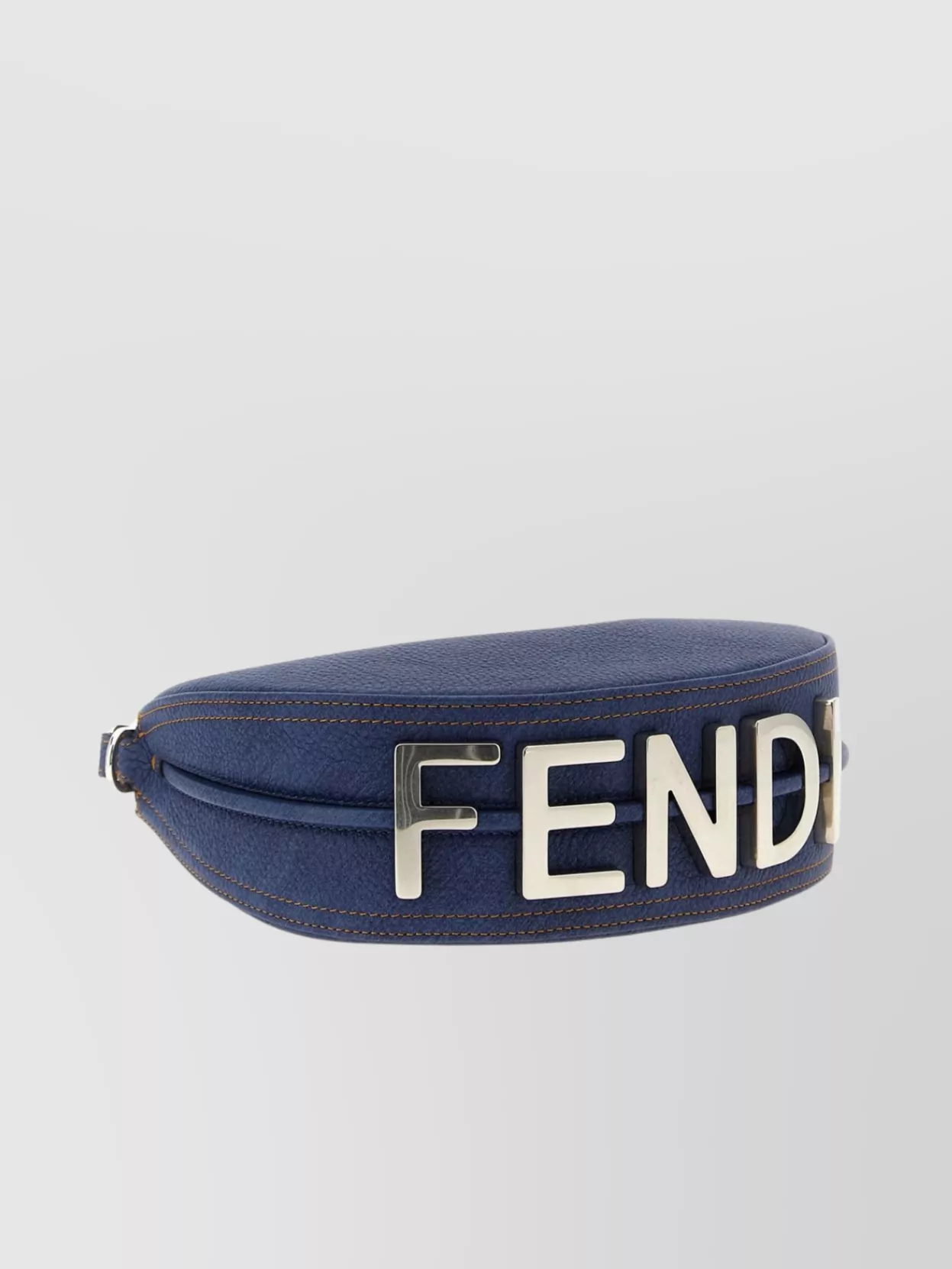 Fendi Mini Handbag With Curved Shape And Metal Hardware