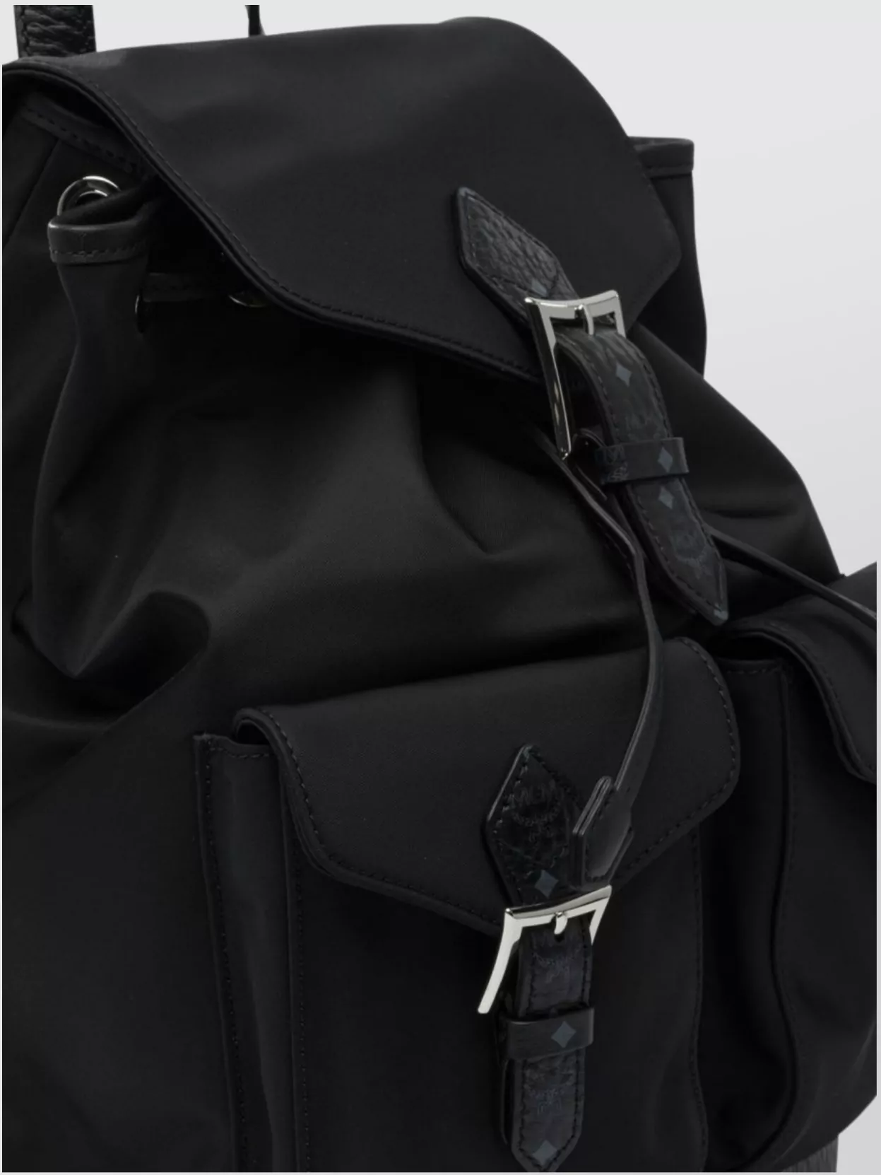 Mcm Straps Adjustable Buckle Front Pockets Top Handle