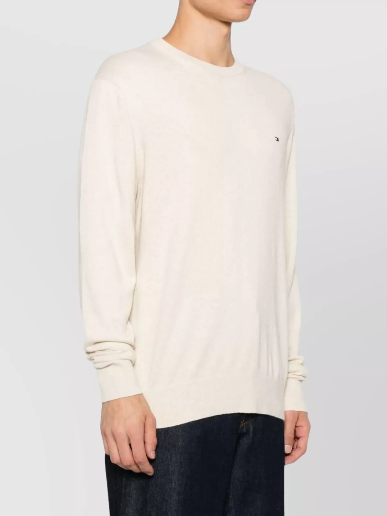 Tommy Hilfiger Organic Cotton Cashmere Crew Neck Sweater In Red