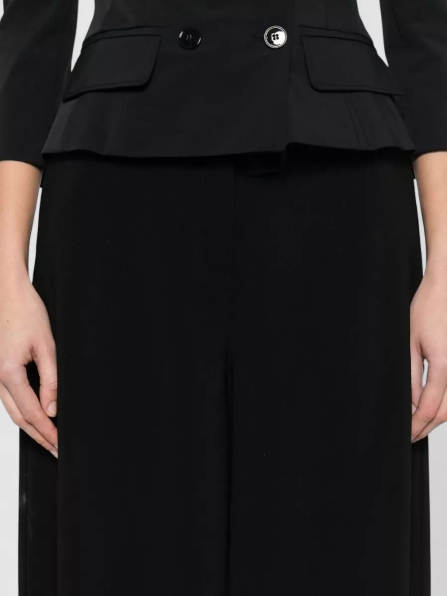 Elisabetta Franchi High Waist Trousers Belt Loops Wide Leg