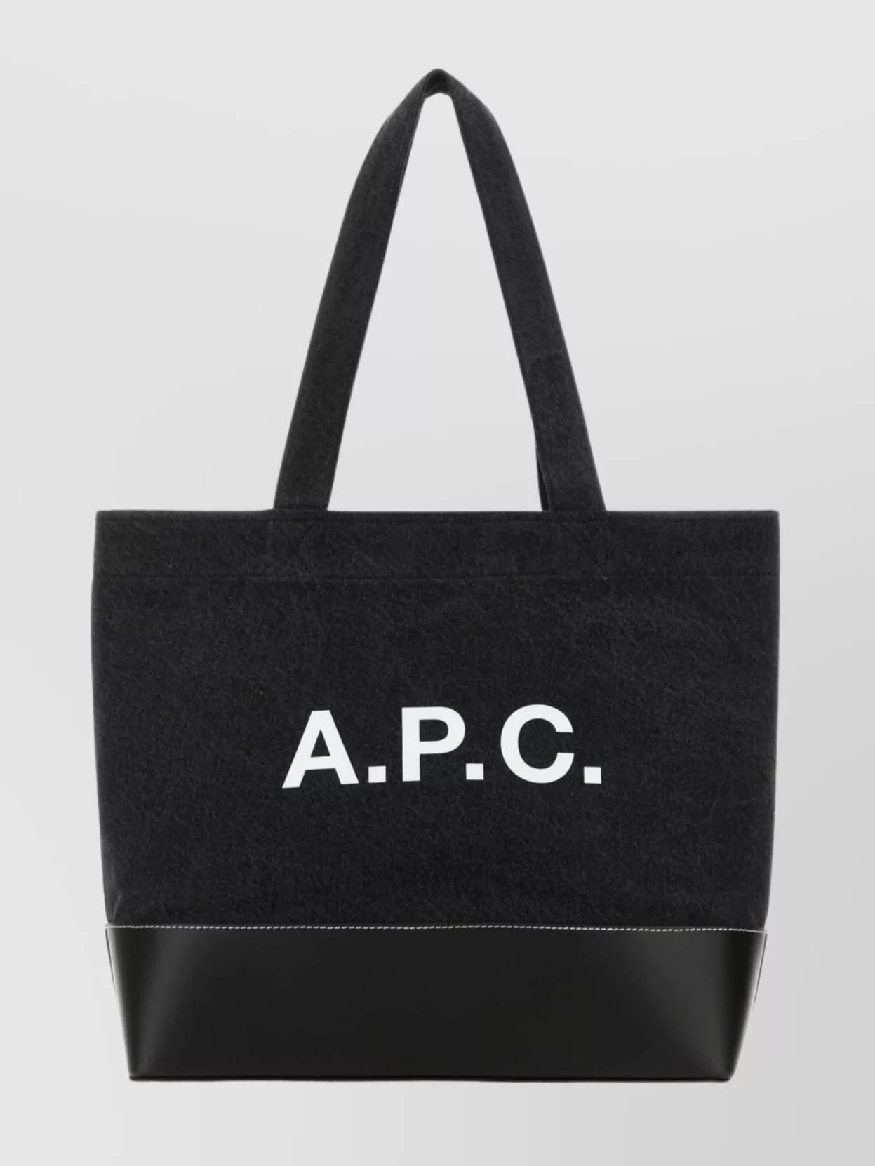 Shop Apc Rectangular Shape Tote Bag With Two-tone Design And Top Handles