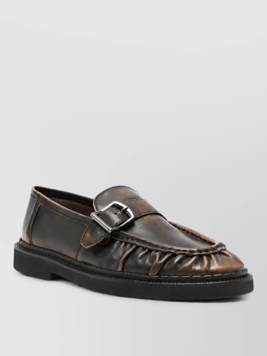 Paul Smith leather distressed monk shoes