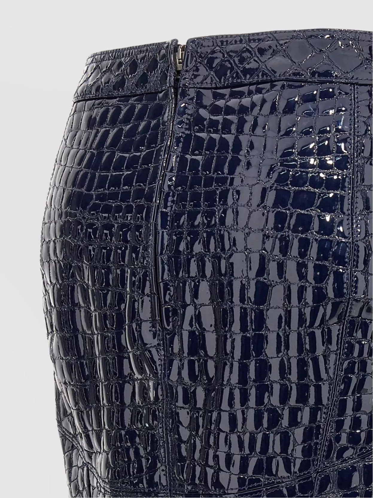 Tom Ford Crocodile Print High Waist Mini Skirt