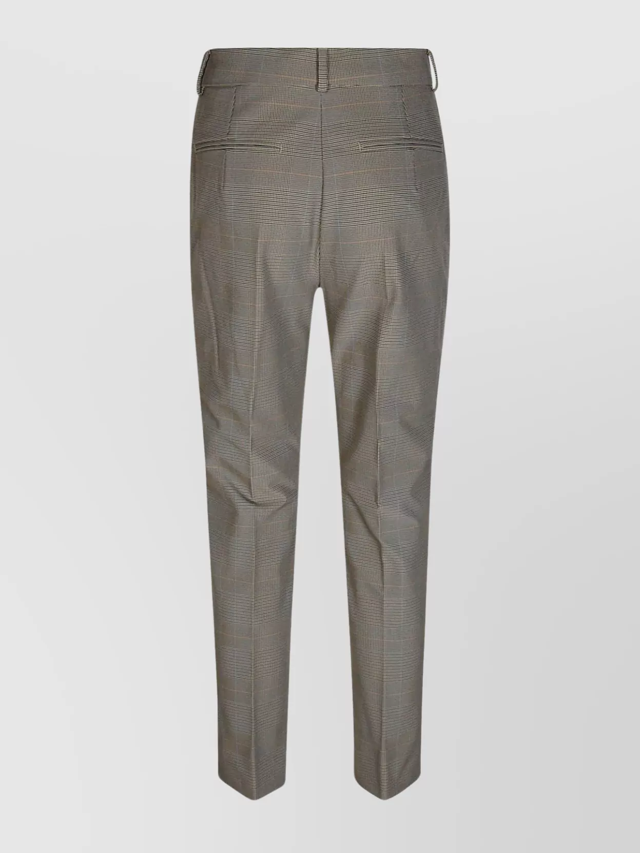 Sportmax Checked Trousers Featuring Pressed Creases In Green