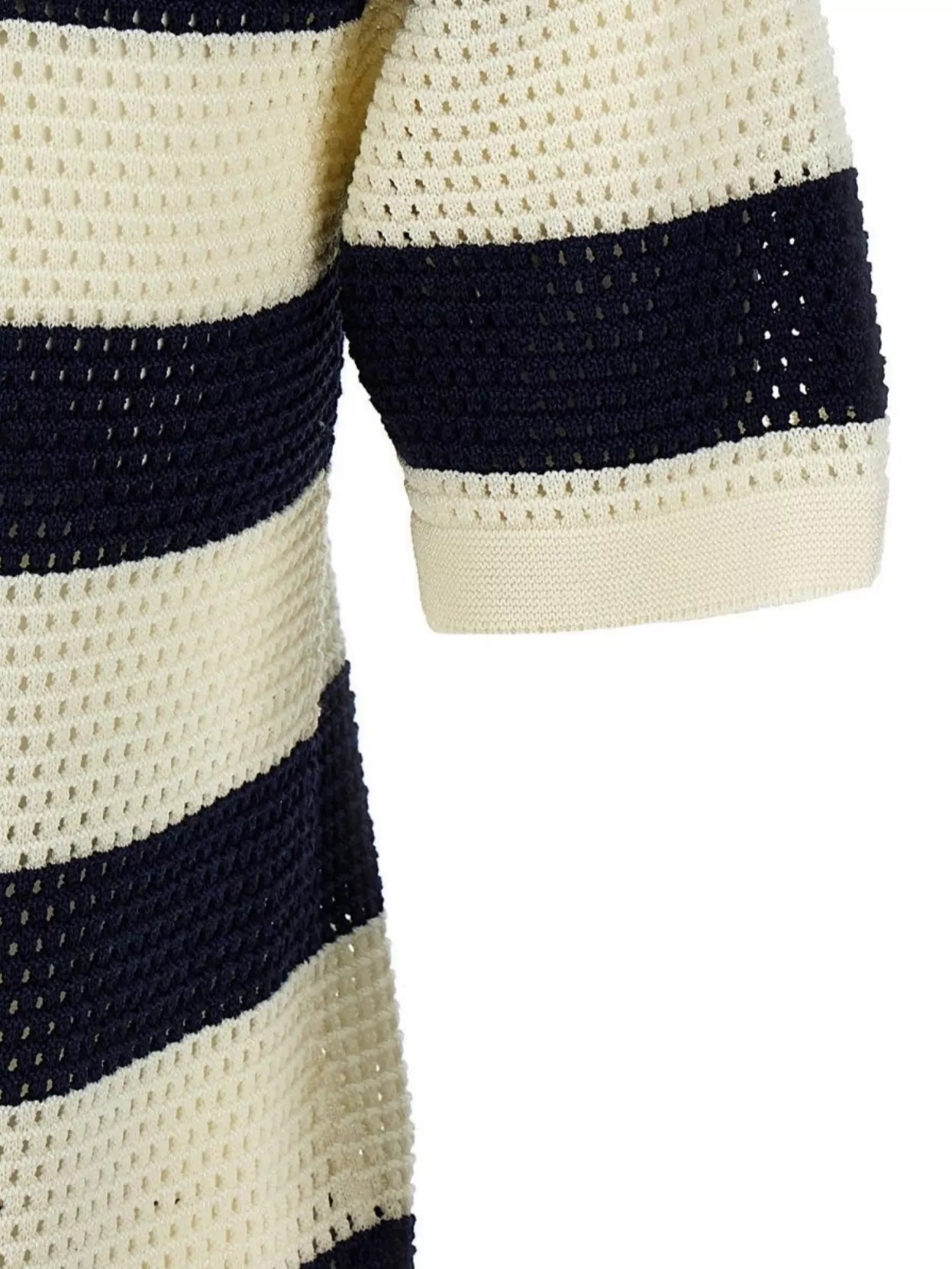 Shop Eres Striped Seagull Knit T-shirt With Short Sleeves