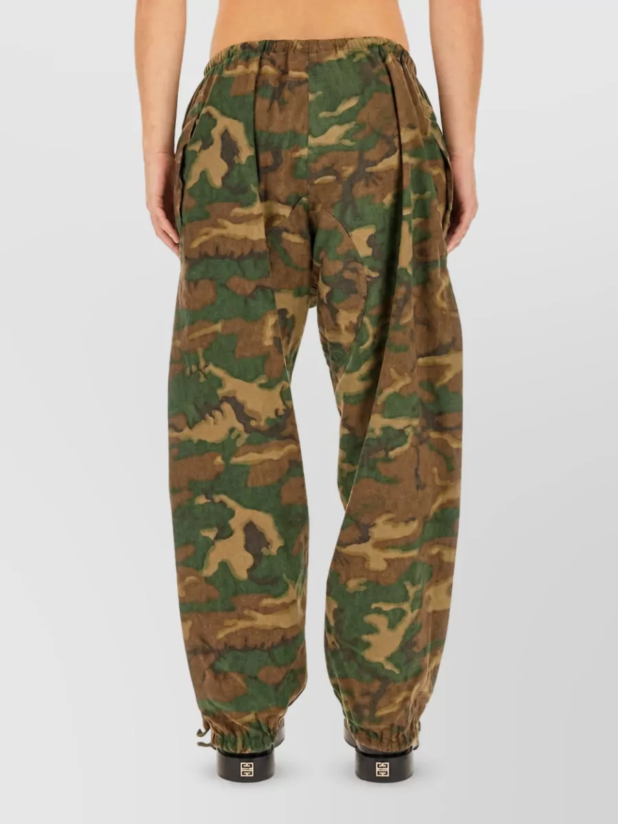 Givenchy Camouflage Cotton Loose Fit Trousers