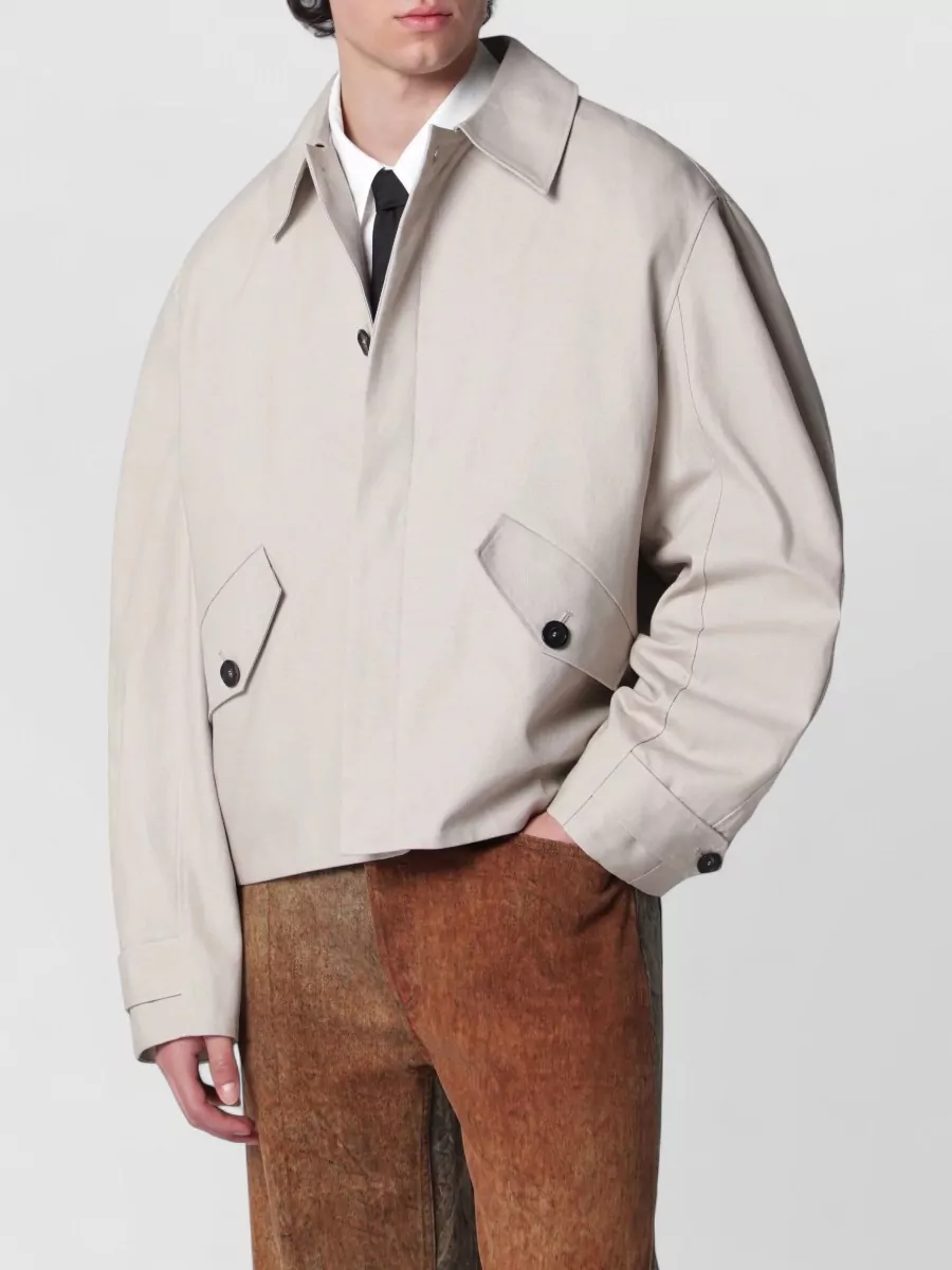Séfr cotton short trench coat