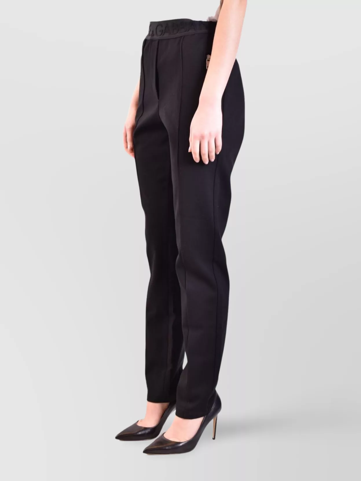 Dolce&Gabbana Trousers With Elastic Waistband And Tapered Leg