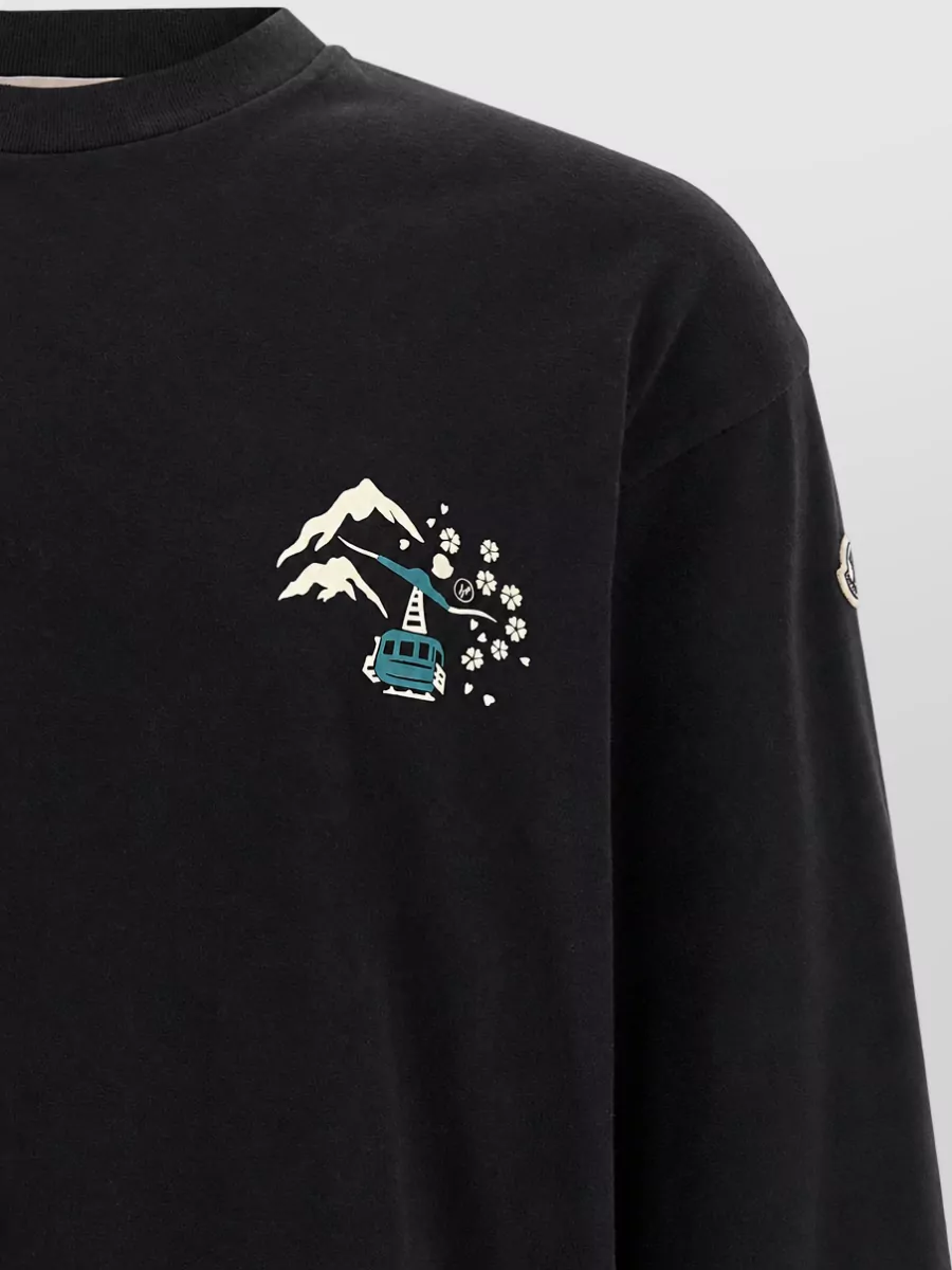 Moncler Genius Cotton Printed Long Sleeve T Shirt