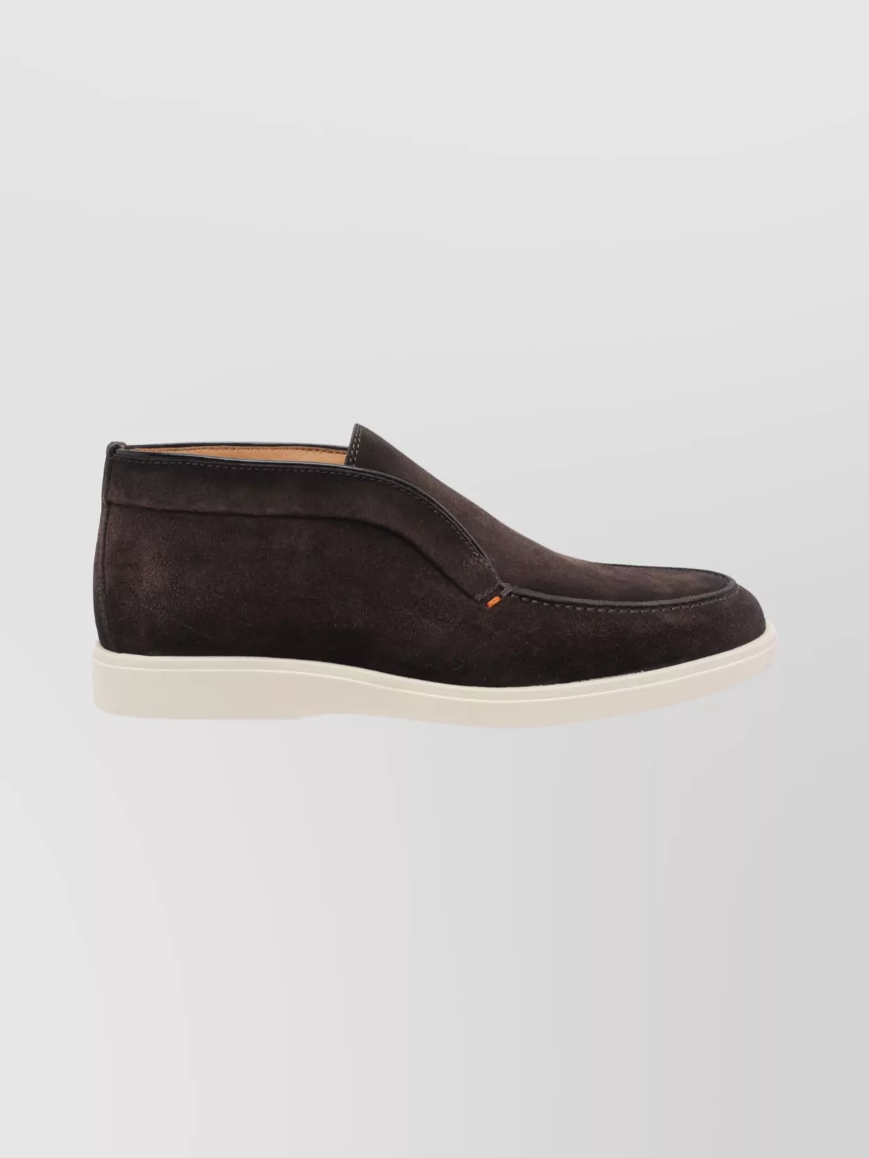 Santoni Suede Loafers Contrast Sole