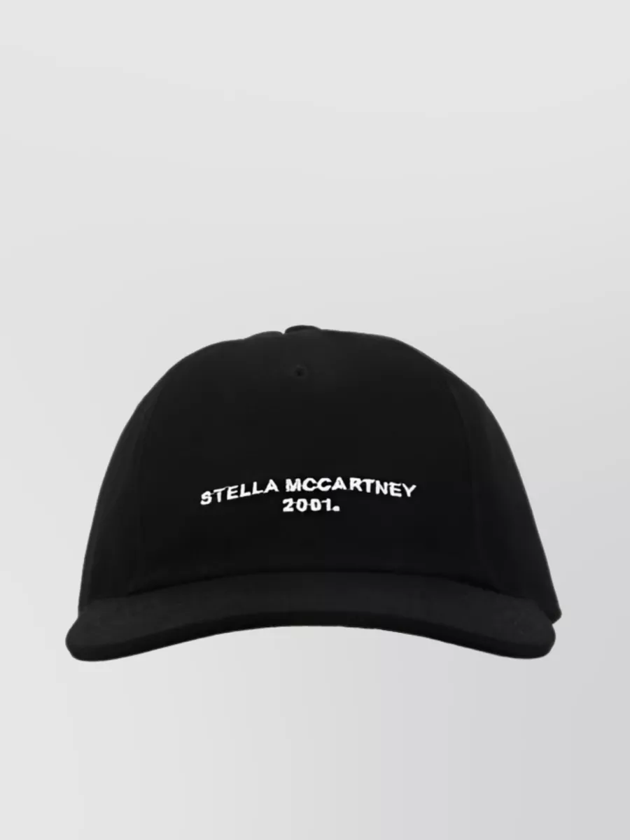 Shop Stella Mccartney Embroidered Logo Baseball Cap In Black