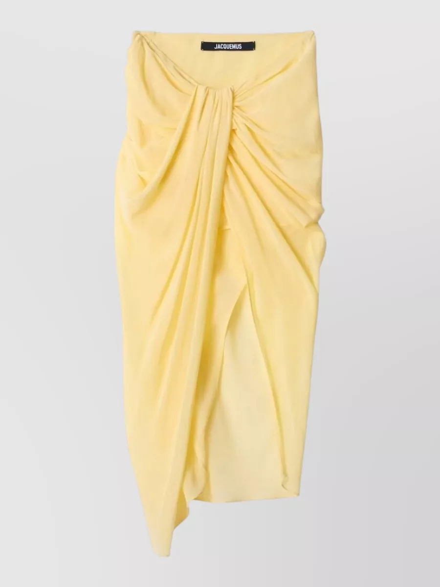 Jacquemus draped asymmetric midi wrap skirt